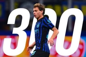 巴雷拉达成国米生涯各项赛事300次出场里程碑，贡献26球62助攻